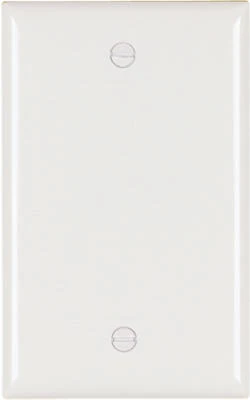 Pass & Seymour 1-Gang Blank Wall Plate, Nylon, White
