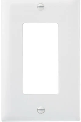Pass and Seymour 1-Gang White Urea Wall Plate for Decorator Switches