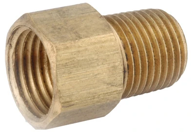 Brass Inverted Flare Connector, 3/8 x 3/8 In.