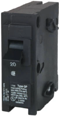 Circuit Breaker, Single Pole, 120-Volt, 20-Amp