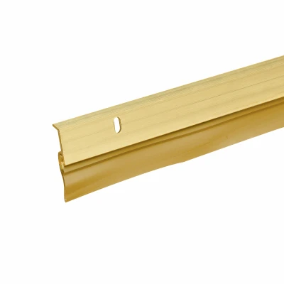 Aluminim & Vinyl Door Sweep, Gold, 1-5/8 x 36 In.