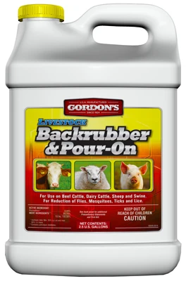 Livestock Backrubber & Pour-On Insecticide, Ready to Use, 2.5-Gallons