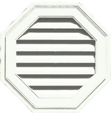 Gable Vent, Octagon, White, 22-In.