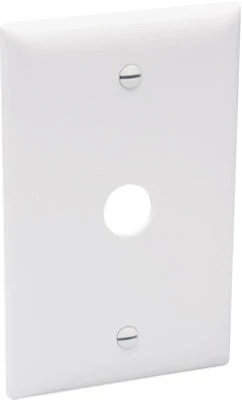 Pass & Seymour Wall Plate, Telephone/Cable-Outlet, White Thermoplastic