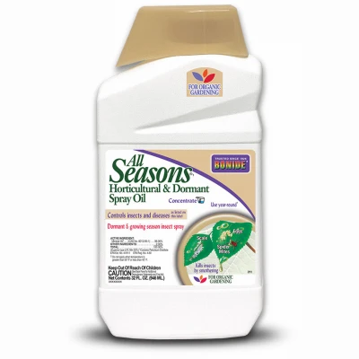 All Seasons Horticultural & Dormant Spray Oil, Organic Disease Prevention & Insect Killer, 32 oz. Concentrate
