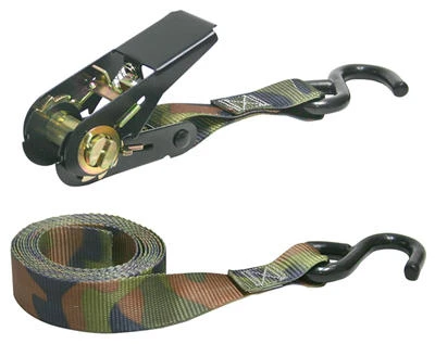 Ratchet Tie Down, Camo, 8 Ft., 4-Pk.