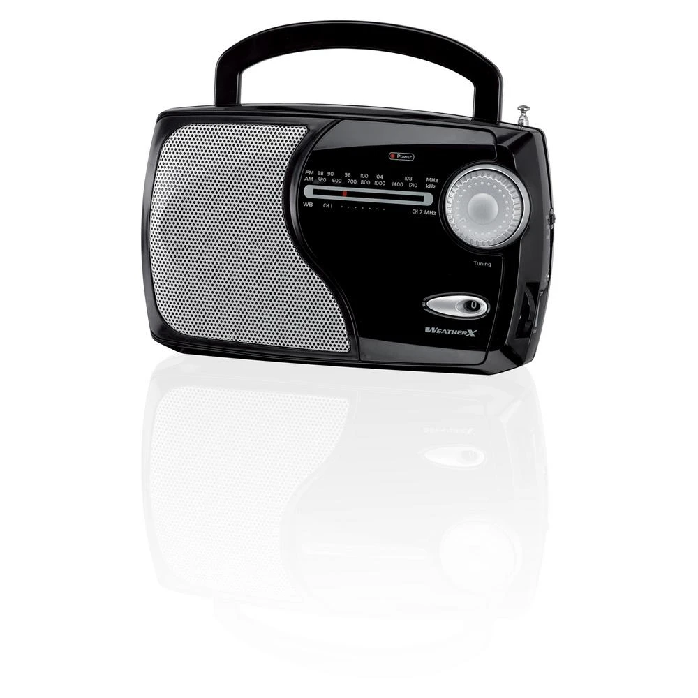 Wr282b Portable Am/fm Weather Radio With Noaa Alerts And Carry Handle