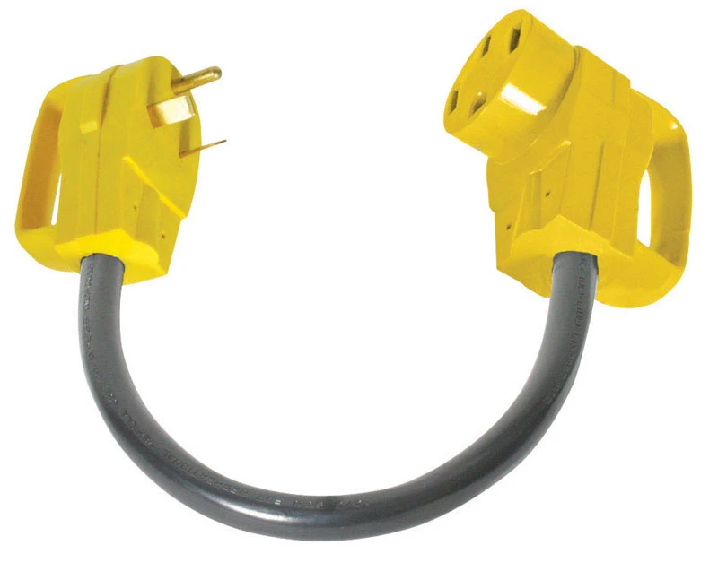 RV PowerGrip Electric Adapter, 30A Male to 50A Female, 18 In.