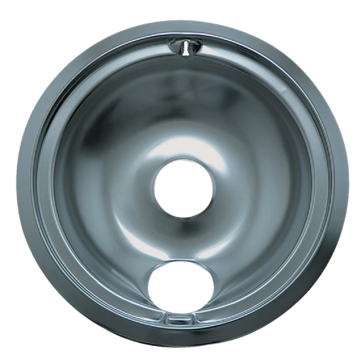 8" Style B Round Chrome Drip Pan For Electric Ranges