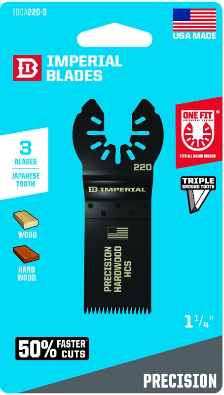Oscillating Tool Blade, Japanese Precision, 1-1/4-In., 3-Pk.