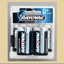High Energy Alkaline D Cell Batteries, 4 Pack