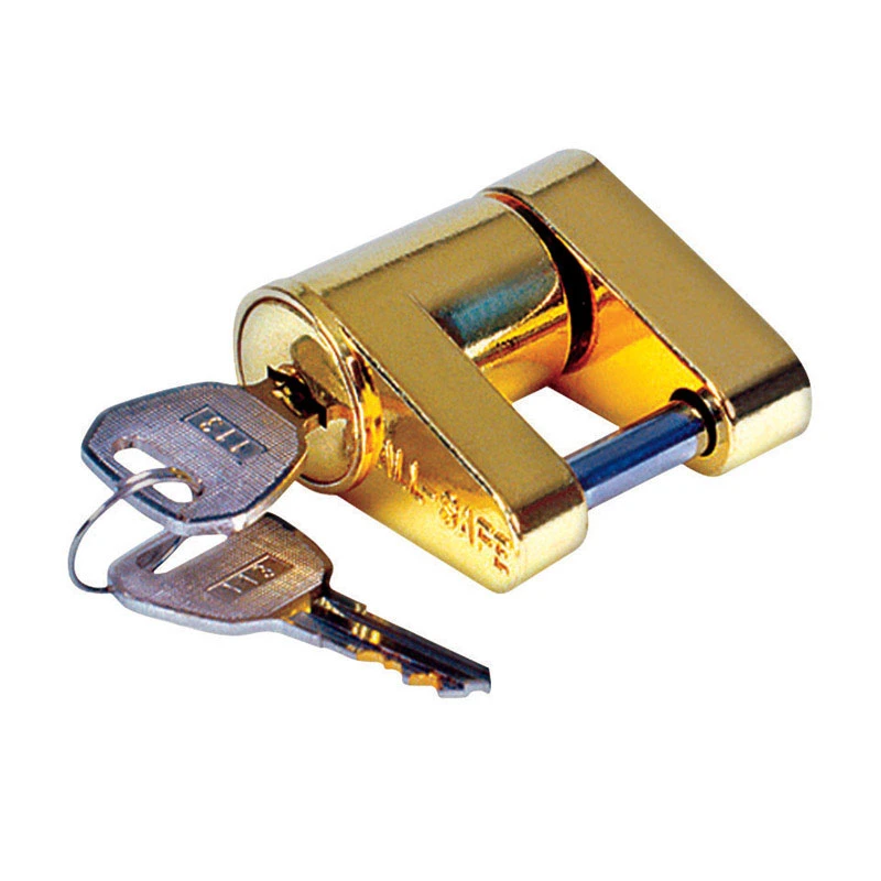 Towpower Adjustable Brass Coupler Lock Model 7006600 For Trailer Security