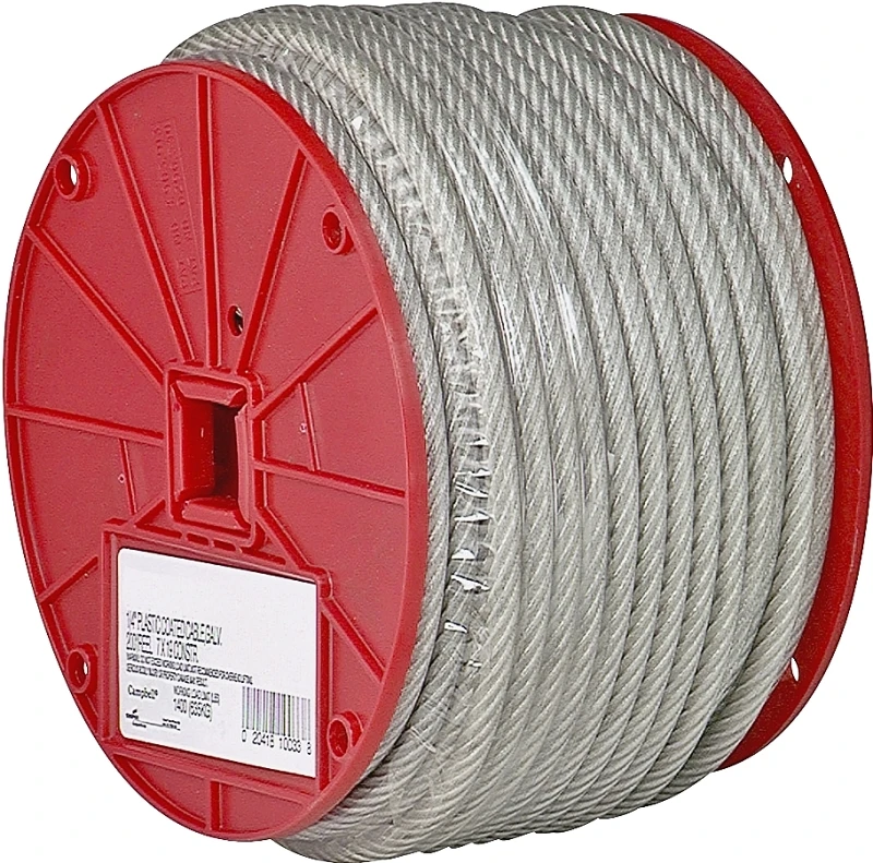 3/16 In. X 250 Ft. Vinyl-coated Galvanized Clothesline Cable - High Strength