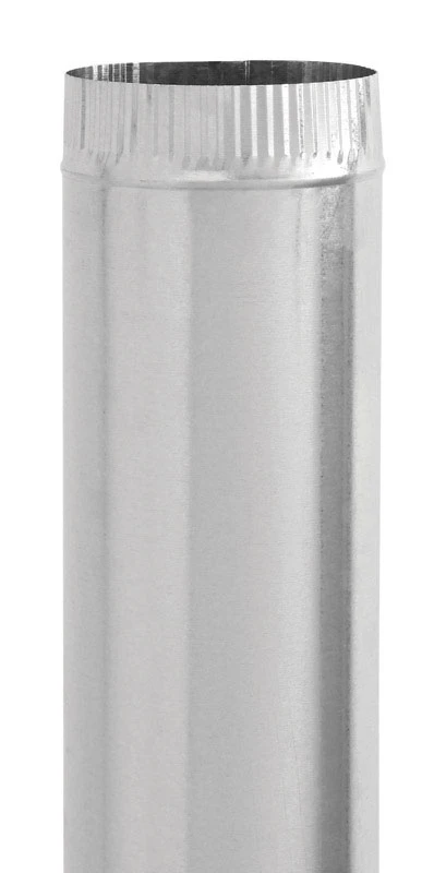 Galvanized Furnace Pipe, 28 Gauge, 3 x 24 In.