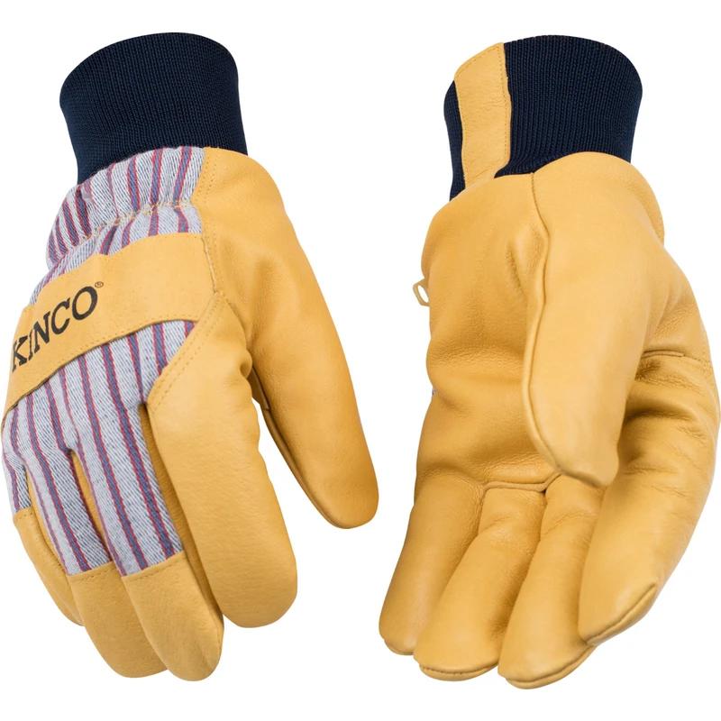Otto Striped Men's Medium Cotton-blend Canvas Fabric Winter Work Glove