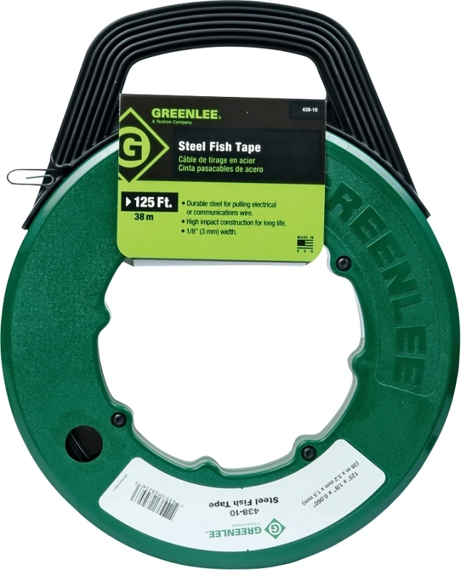 Greenlee 332-FTS438-125 MagnumPro Fish Tape, Steel, 125',Size: small