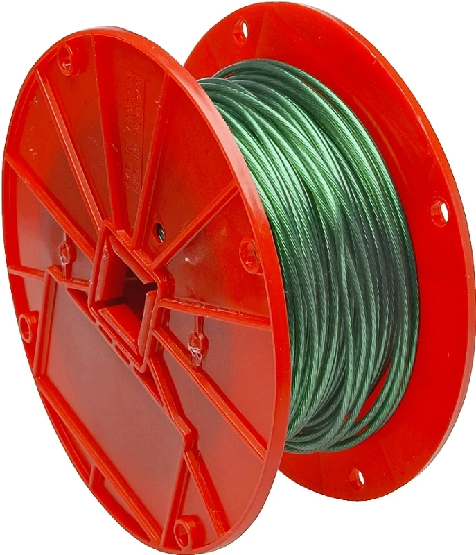 Campbell 1/16 In. x 250 Ft. Vinyl-Coated Iron Clothesline Cable