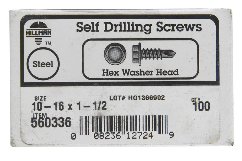 HEX SELF DRILL 10-16X1 1/2