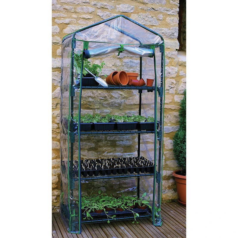 5'3" 4-tier Portable Mini Greenhouse - 19" X 27" X 63"