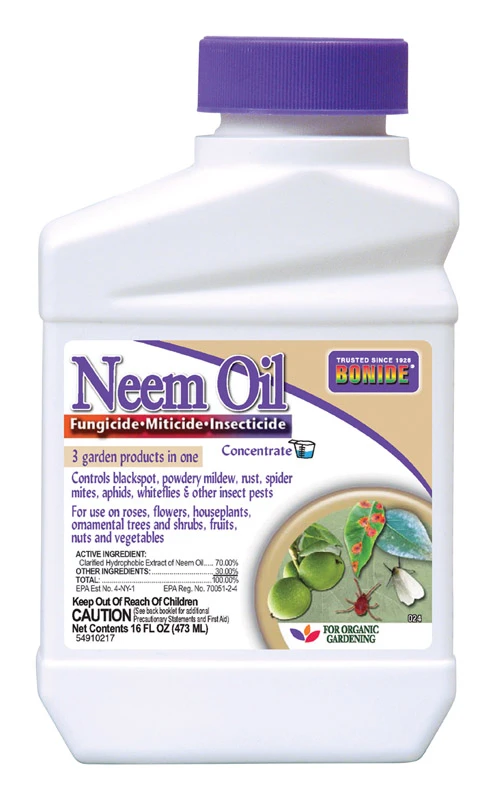 Organic Neem Oil Concentrate Fungicide, Insecticide And Miticide 16 Oz