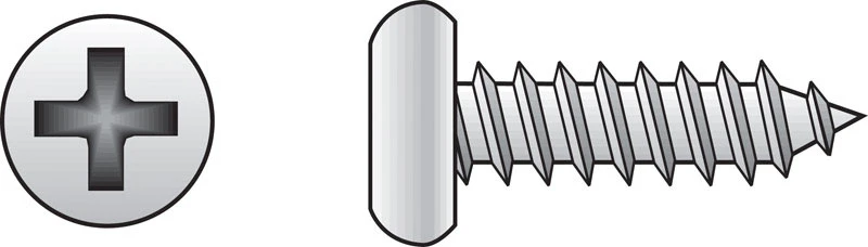 Hillman #10 x 1 In. Phillips Pan Head Zinc Sheet Metal Screw (100 Ct.)