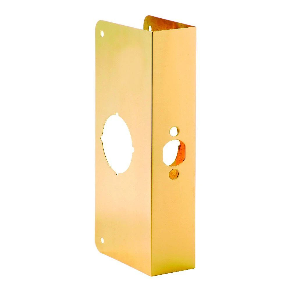 9-inch Polished Brass Door Reinforcer For 1-3/4-inch Thick Doors - Model 2002-pb