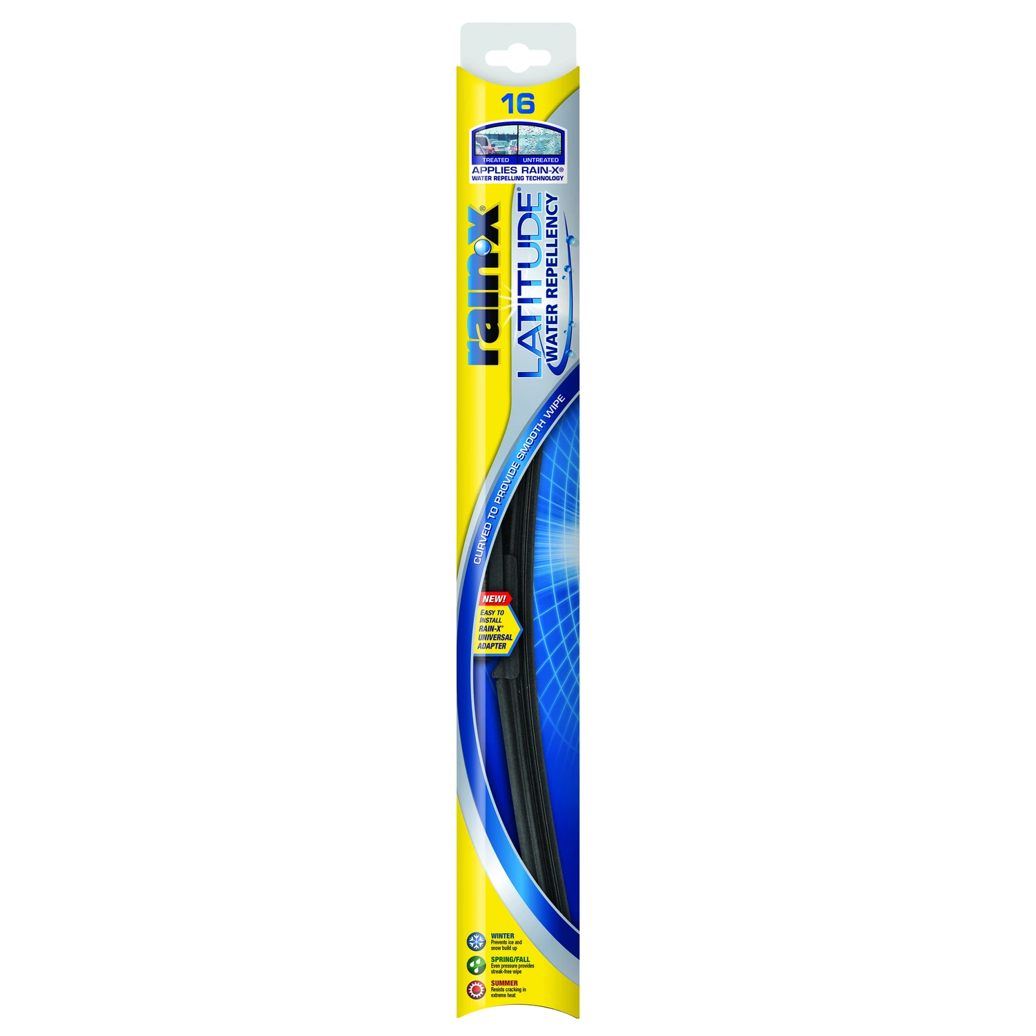 Latitude 16 In. All Season Windshield Wiper Blade With Water Repellency