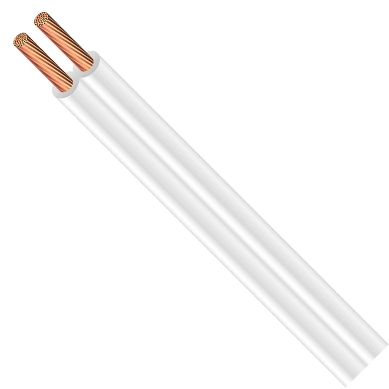 Lamp Cord, 18/2 SPT-1, White Vinyl, 250 Ft. Spool