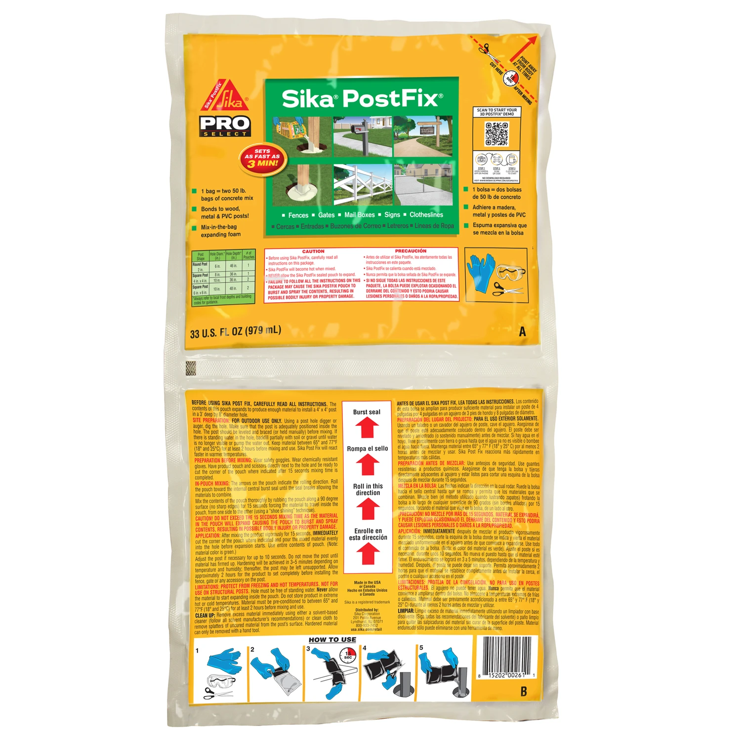 Pro Select 33 Oz. Green Fence Post Mix - Fast Setting, High Strength Backfill