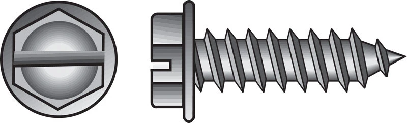 Hillman #6 x 1/2 In. Slotted Hex Washer Head Zinc Sheet Metal Screw (100 Ct.)