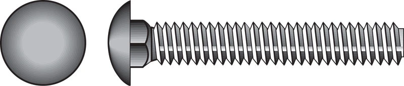Carriage Bolt, Zinc-Plated Steel, 1/2-13 x 4-1/2 In., 25-Pk.