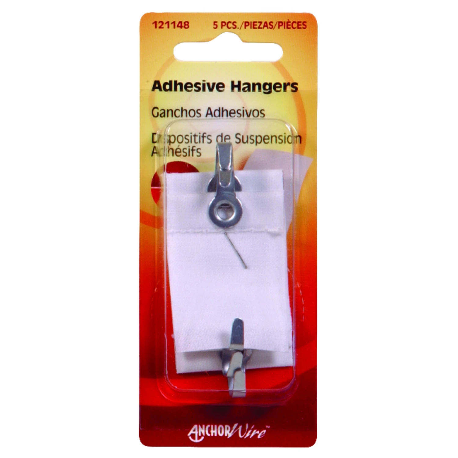 Wall Saver Picture Hangers, Adhesive, 5-Pk.