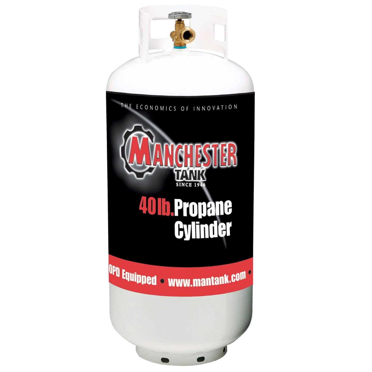 Manchester Tank 40 Lb. Capacity Steel Vertical Lp Propane Tank With Opd Valve