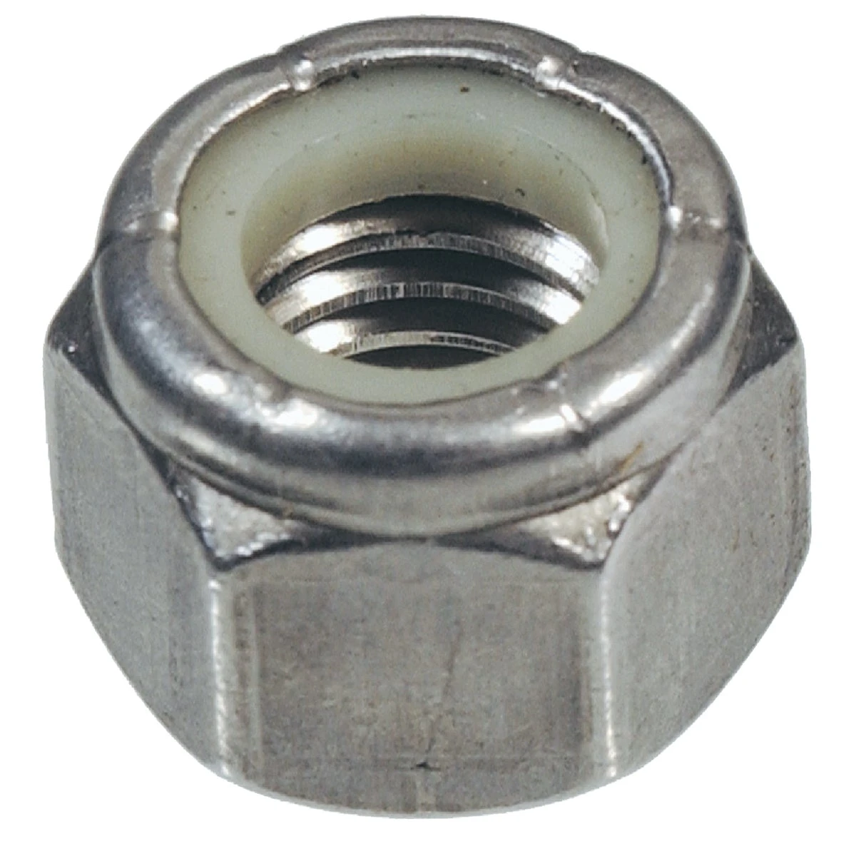 Hillman 1/4 in. Stainless Steel SAE Nylon Lock Nut 50 pk