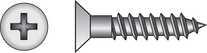 Hillman #10 X 3-1/2 In. Flat Head Phillips Zinc-plated Wood Screws 100 Pk