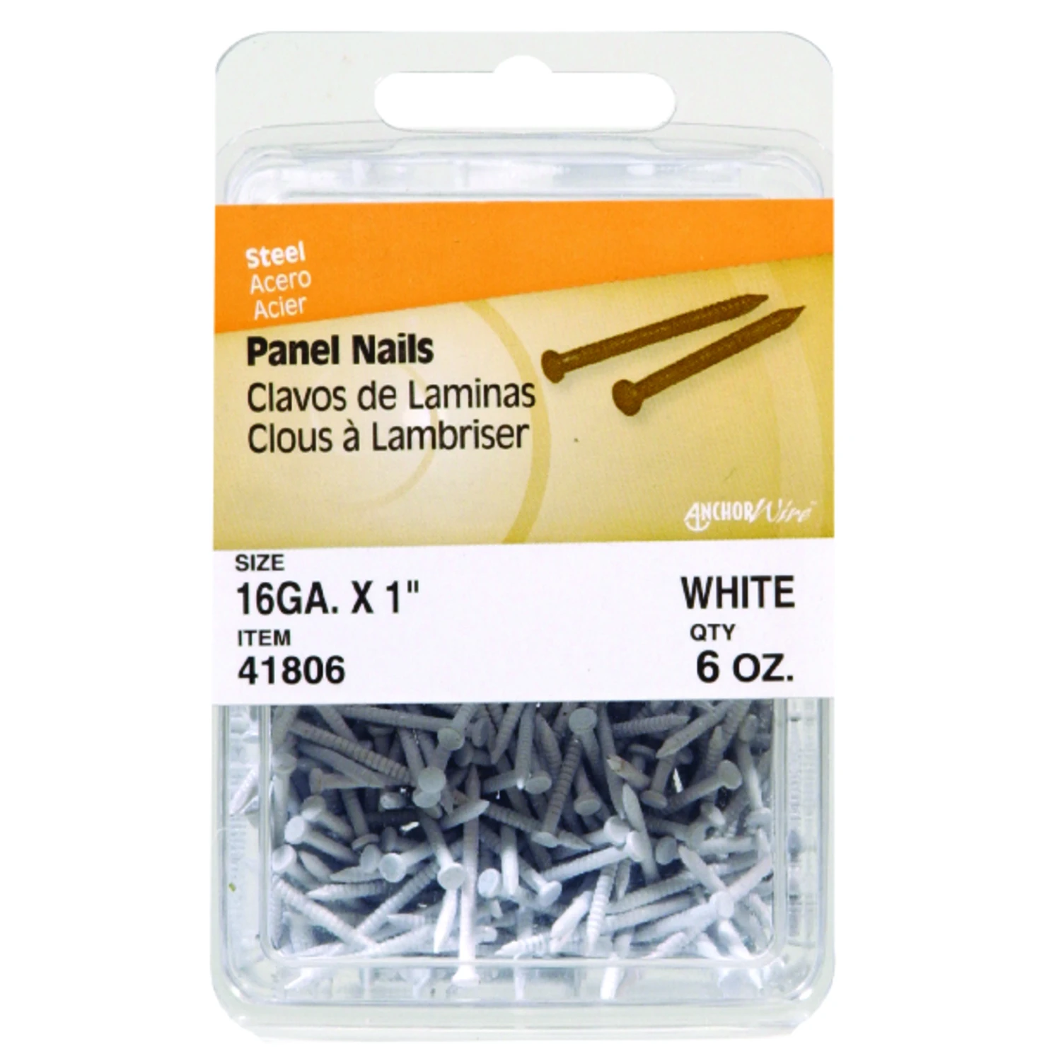 1 In. L Panel Steel Nail Flat Head Square Shank 6 Oz. 41806 - 1 Pk