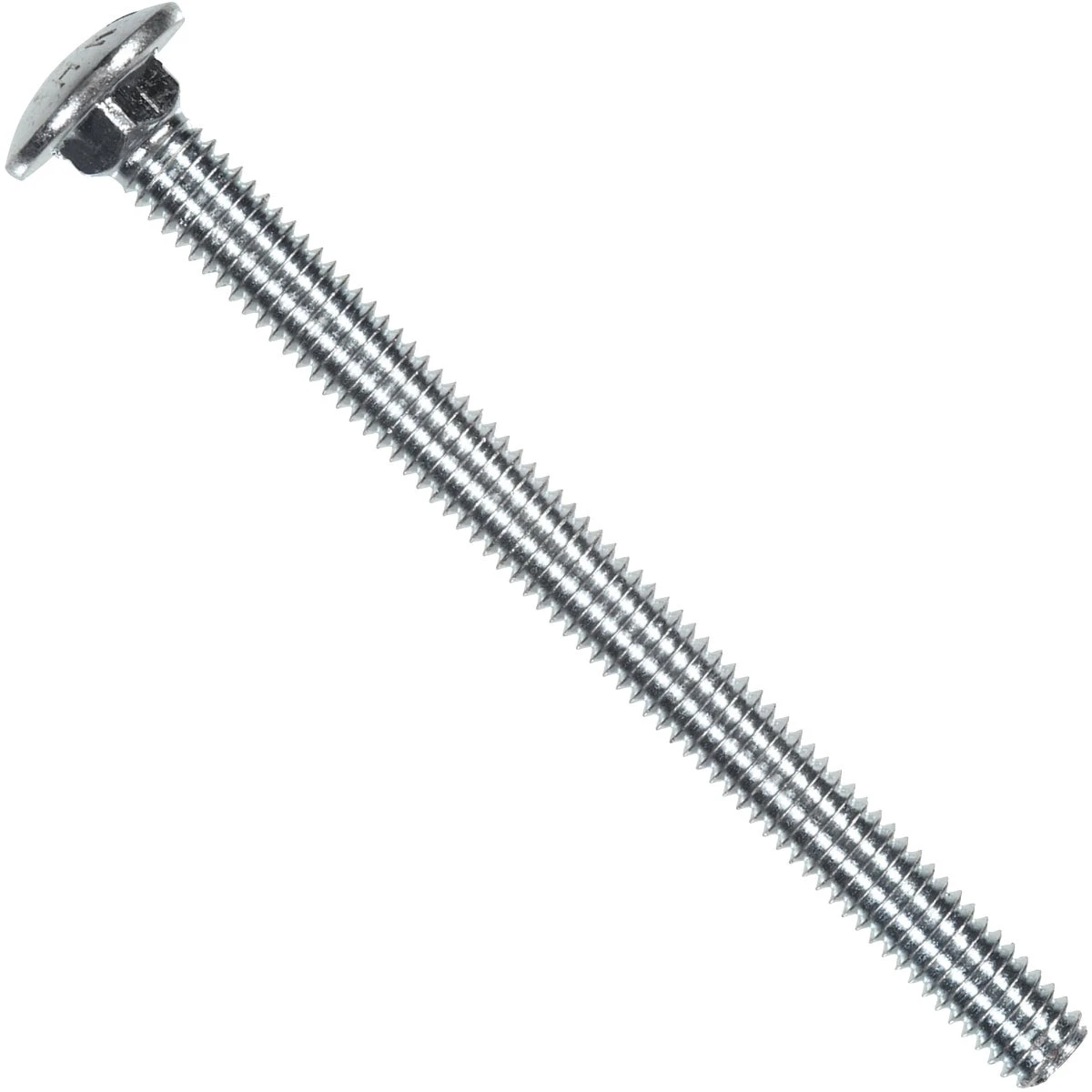 Carriage Bolt, Zinc-Plated Steel, 1/4-20 x 4 In., 100-Pk.