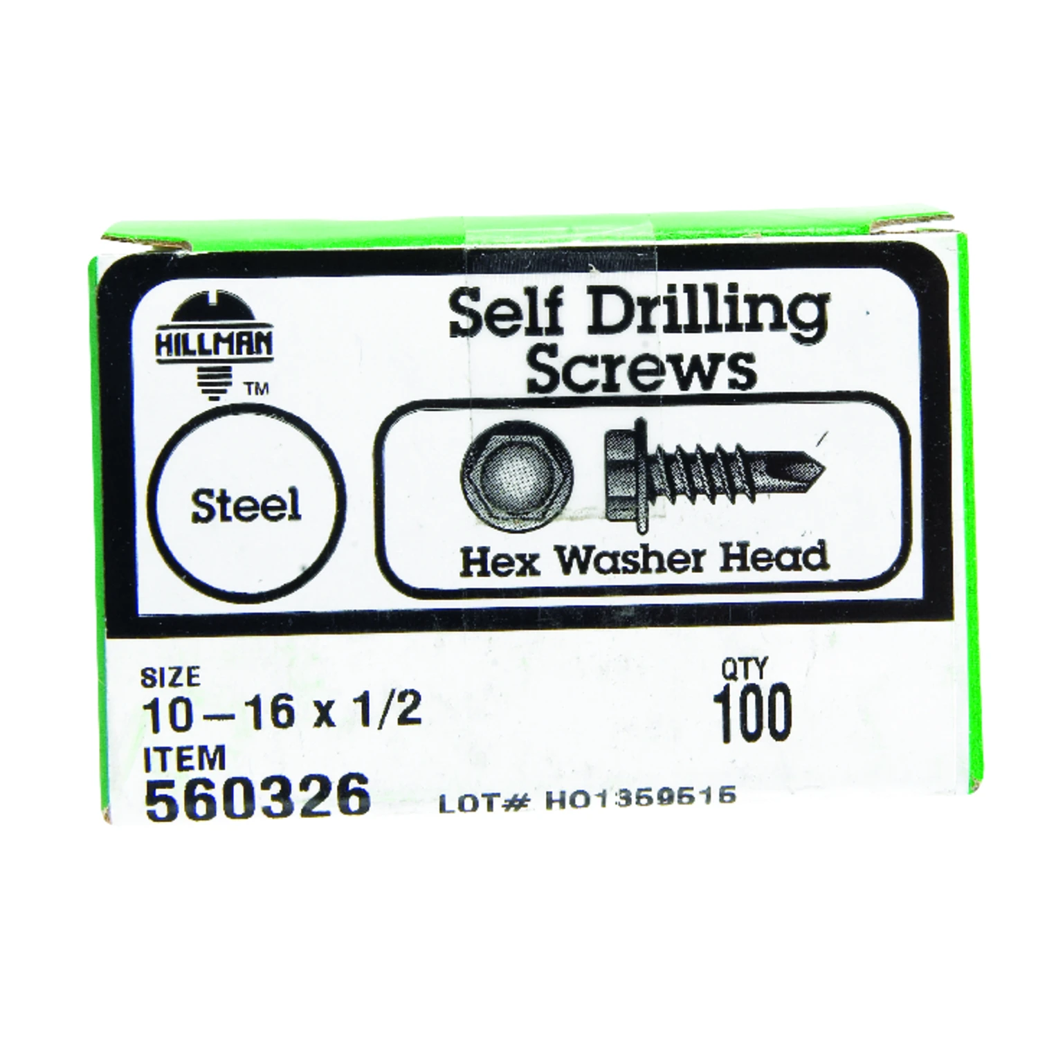 HEX SELF DRILL 10-16X1/2