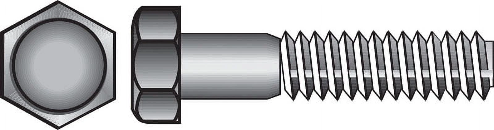 3/8 In. X 3 In. Grade 2 Zinc Hex Bolts 50 Pk, Coarse Thread, Low Carbon Steel