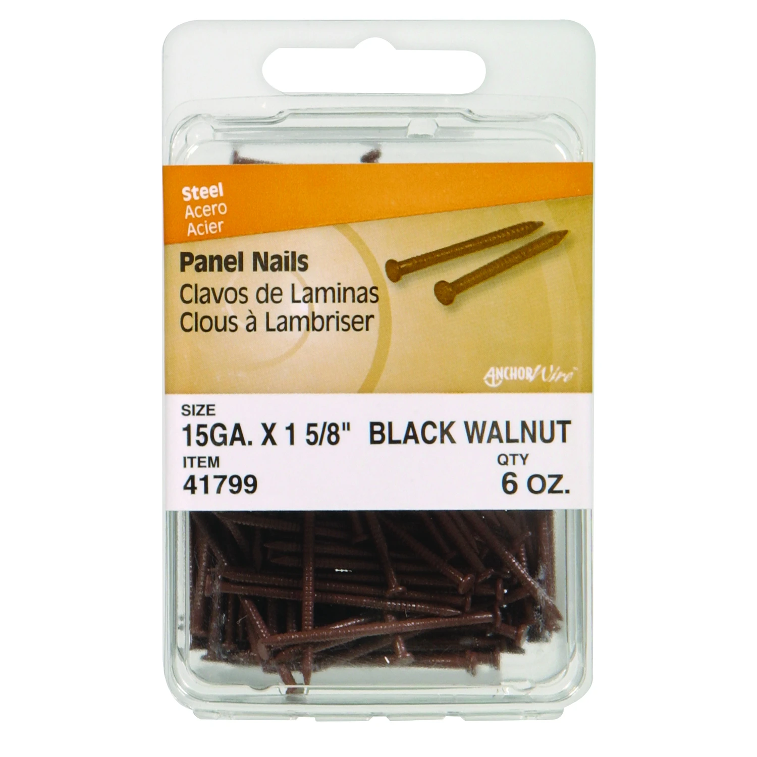 1-5/8 In. Panel Steel Nail Flat Head - Spiral Shank - 6 Oz