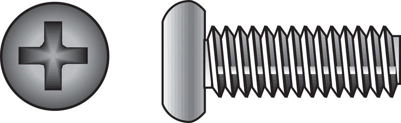 Machine Screws, Phillips Pan Head, Stainless Steel, 1/4-20 x 3/4 In., 100-Pk.