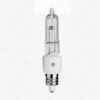 75 Watt T4 Mini Candelabra Base Halogen Light Bulb, Clear, 120 Volt