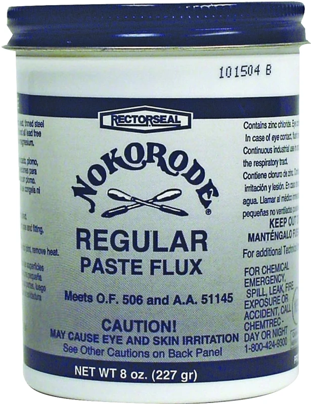 Nokorode Regular Paste Flux, 8-ounce With Brush Cap Lid