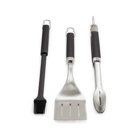 Precision Non-slip Grip Stainless Steel 3-piece Grill Tool Set