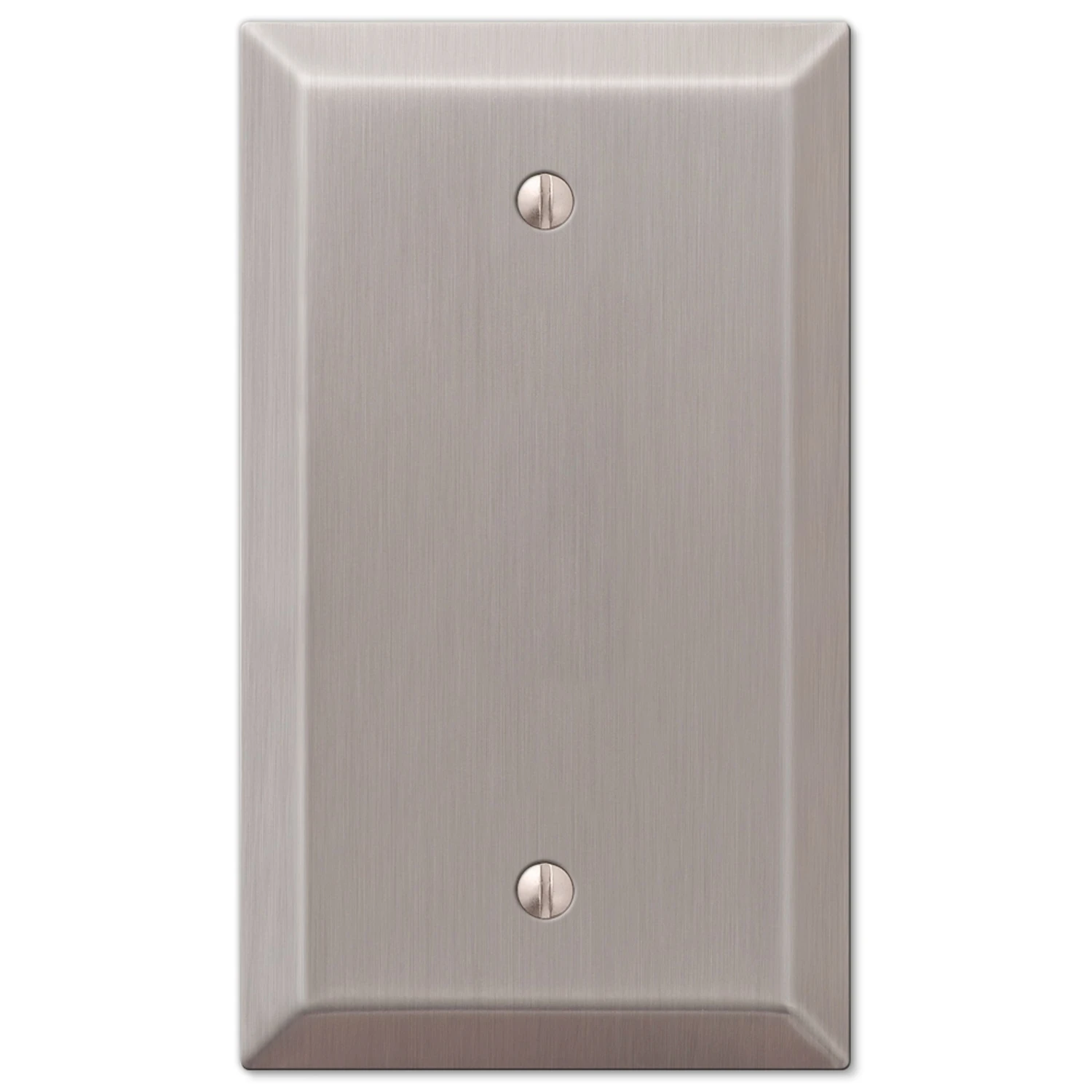 Century Wall Plate, Brushed Nickel, Steel, 1 Blank