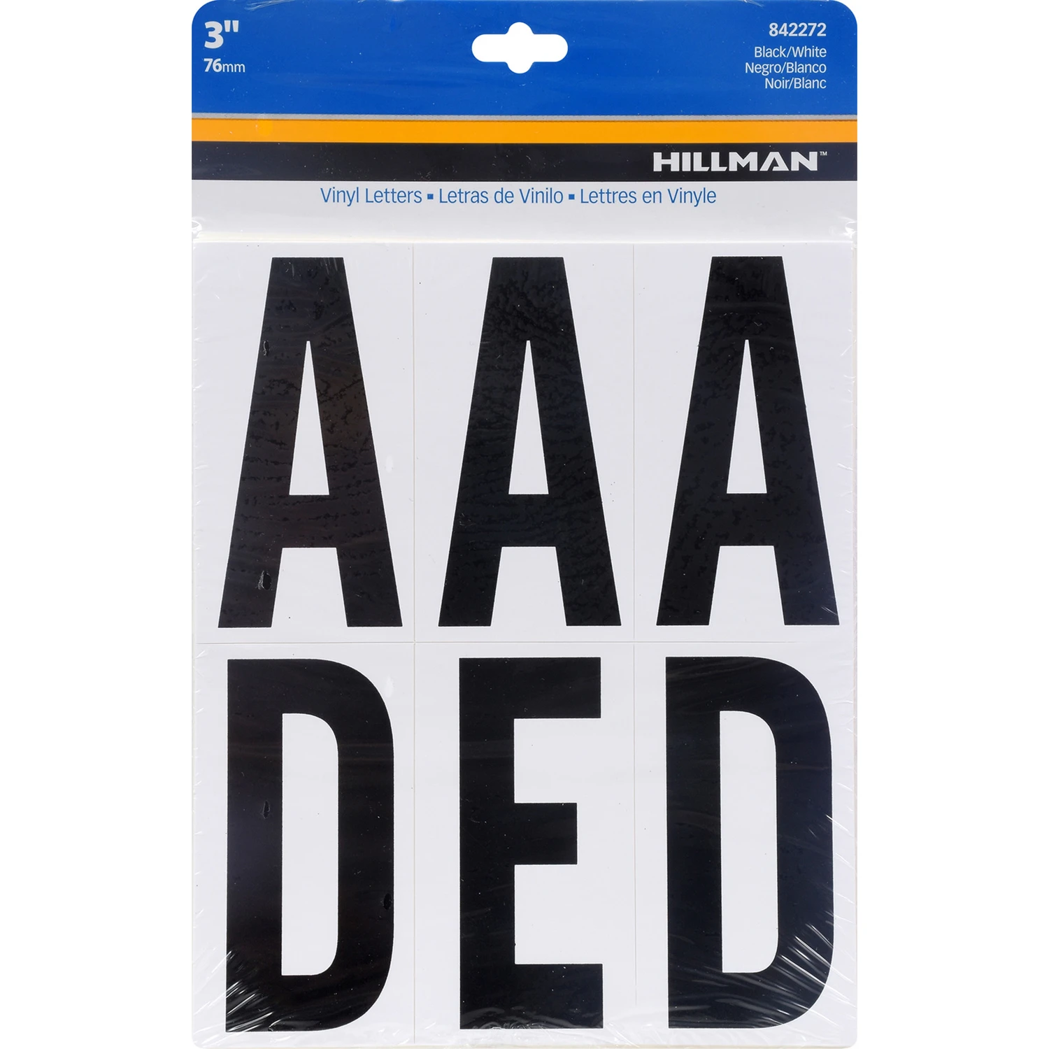 LETTERS A-Z BLK 3" 52PC