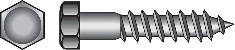 Hillman 5/16 in. x 2-1/2 in. L Hex Hot Dipped Galvanized Steel Lag Screw 100 pk