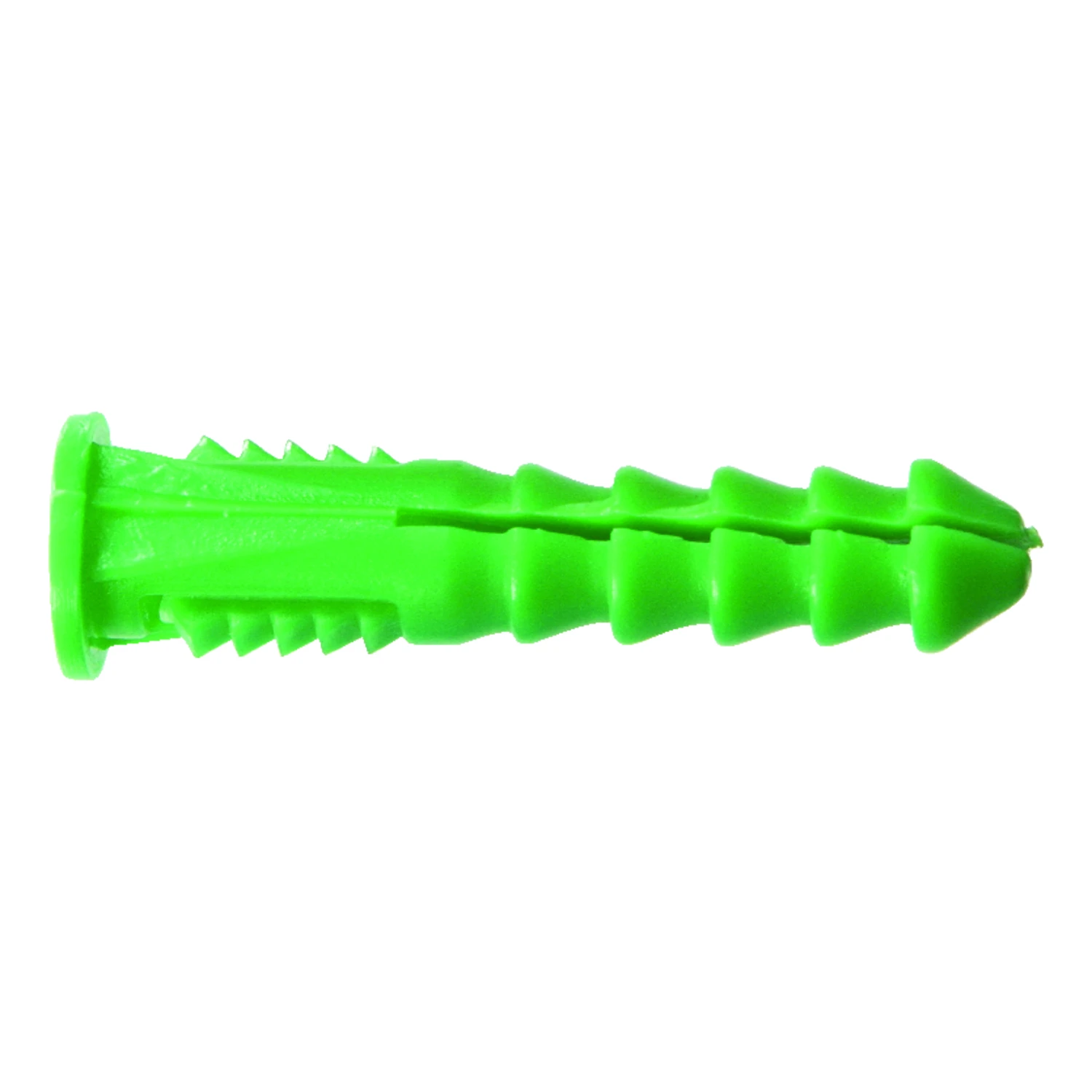 Wall Anchor, Green Ribbed Plastic, 12-14-16 x 1-1/2 In., 50-Pk.