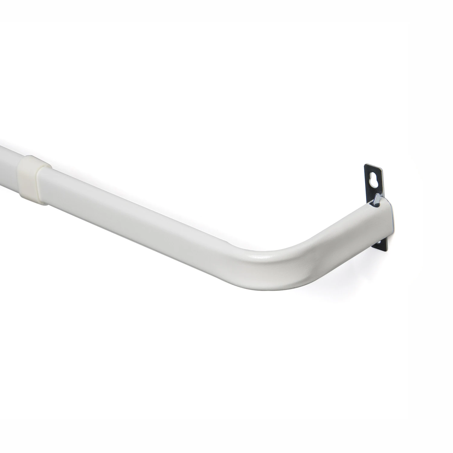 28 In. To 48 In. Heavy Duty Single White Curtain Rod