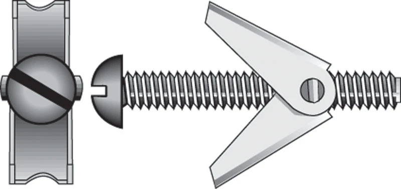 Toggle Bolts, Round Head, 3/16 x 4-In., 8-Ct.